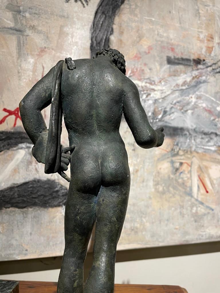 19th Italian Century Grand Tour Bronze Sculpture of Nude Narcissus 5