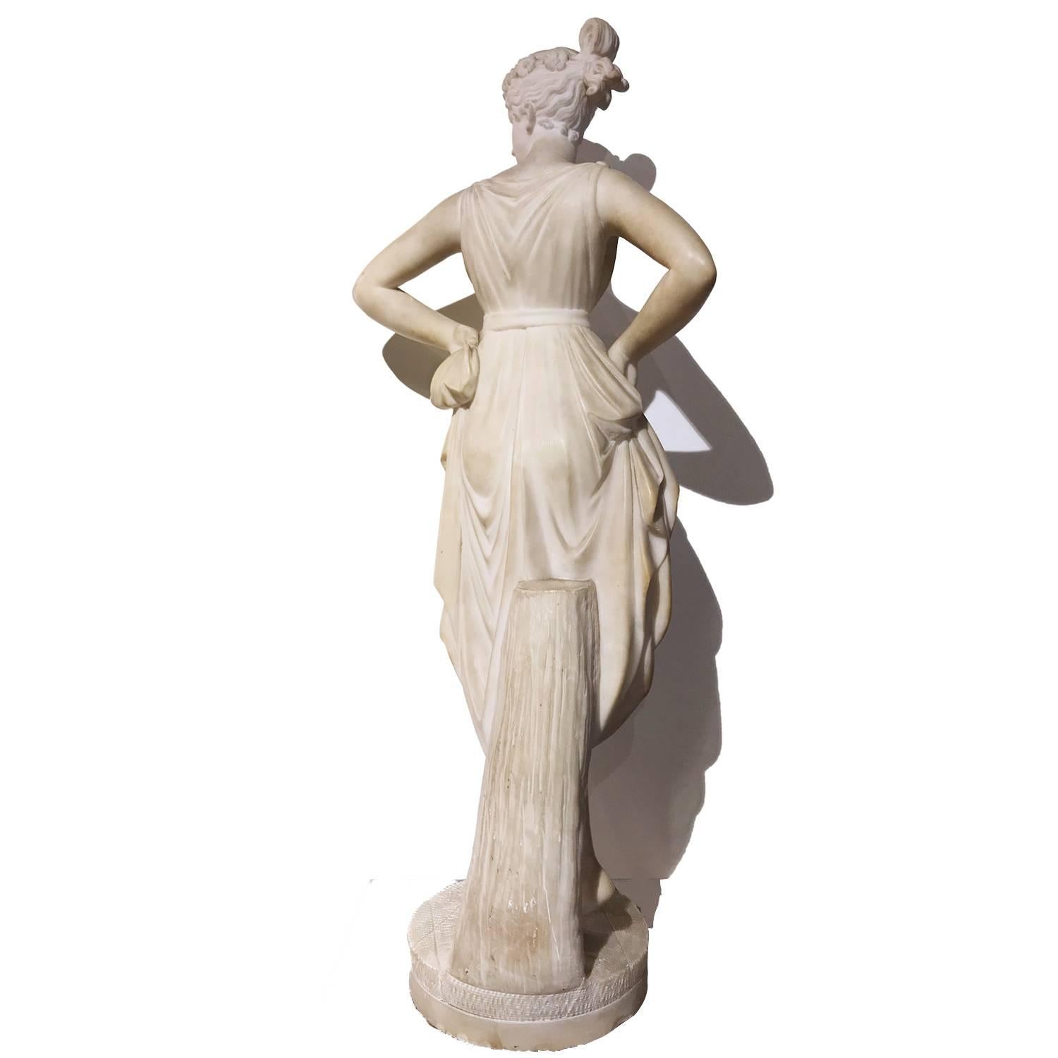 Italian Neoclassical Alabaster Sculpture of Dancer after Antonio Canova 5