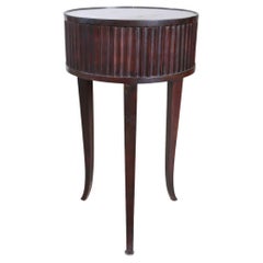 19th Century Italian Walnut Antique Round Side Table