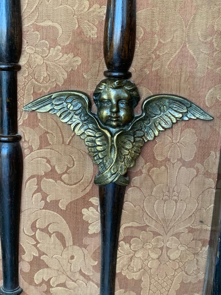19th Large Carved Spanish Solid Walnut Coat Rack Stand or Entry For ...