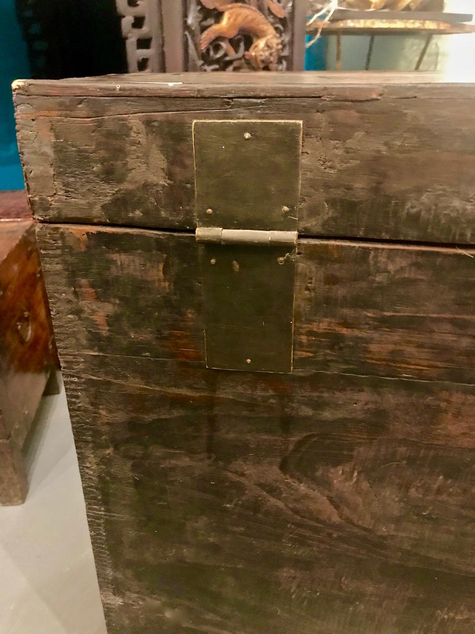 Brass 19th Century Large Chinese Trunk