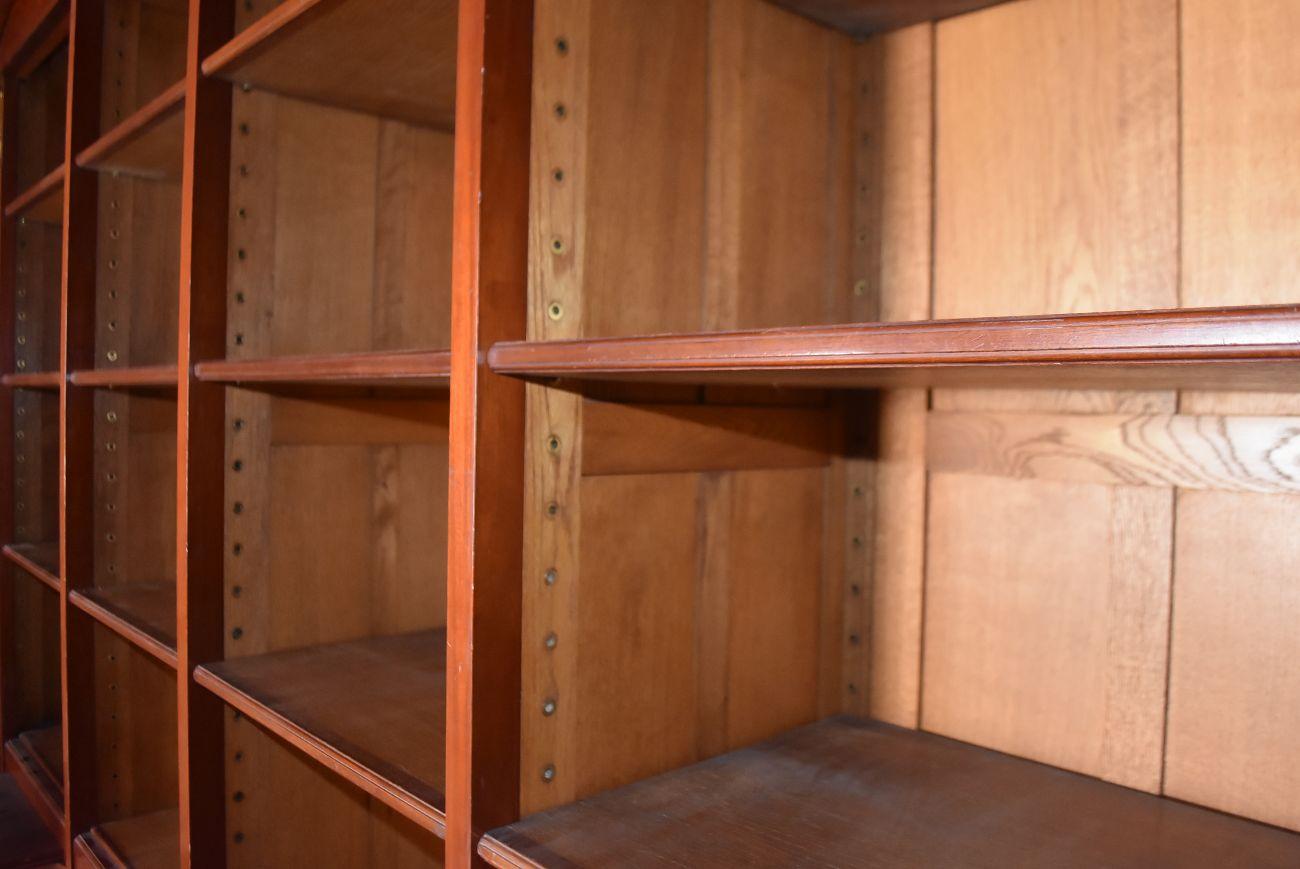 19th Large Empire Style Mahogany Bookcase from French Chateau For Sale 2