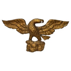 19th Large Folk Art Copper Gilded Eagle