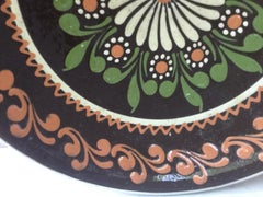 19th Large French Pottery Savoie Floral Platter