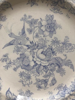19th Large Wedgwood Transferware Asiatic Pheasants Plate