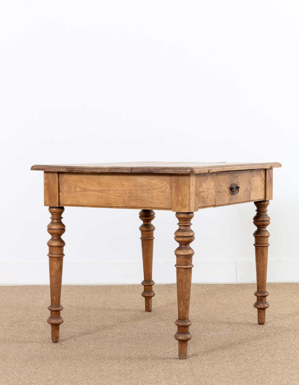 Country 19th Louis Philippe Farmhouse Fruitwood Writing Table