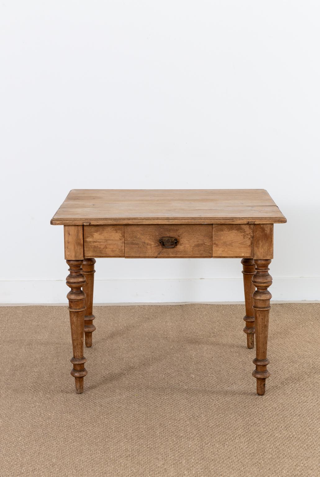 19th Century 19th Louis Philippe Farmhouse Fruitwood Writing Table