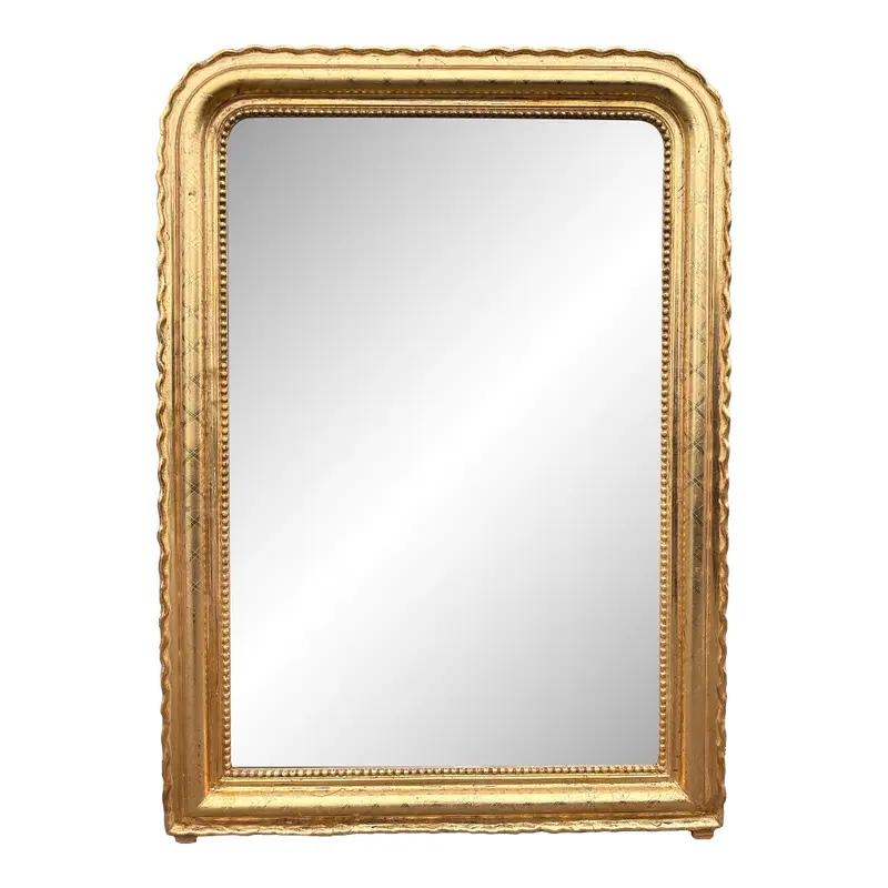 This exquisite Antique Louis Philippe Mirror, adorned with a gilded finish, effortlessly brings timeless charm to any space. Its ornate detailing and classic design make it a captivating centerpiece, reflecting both style and history in a single