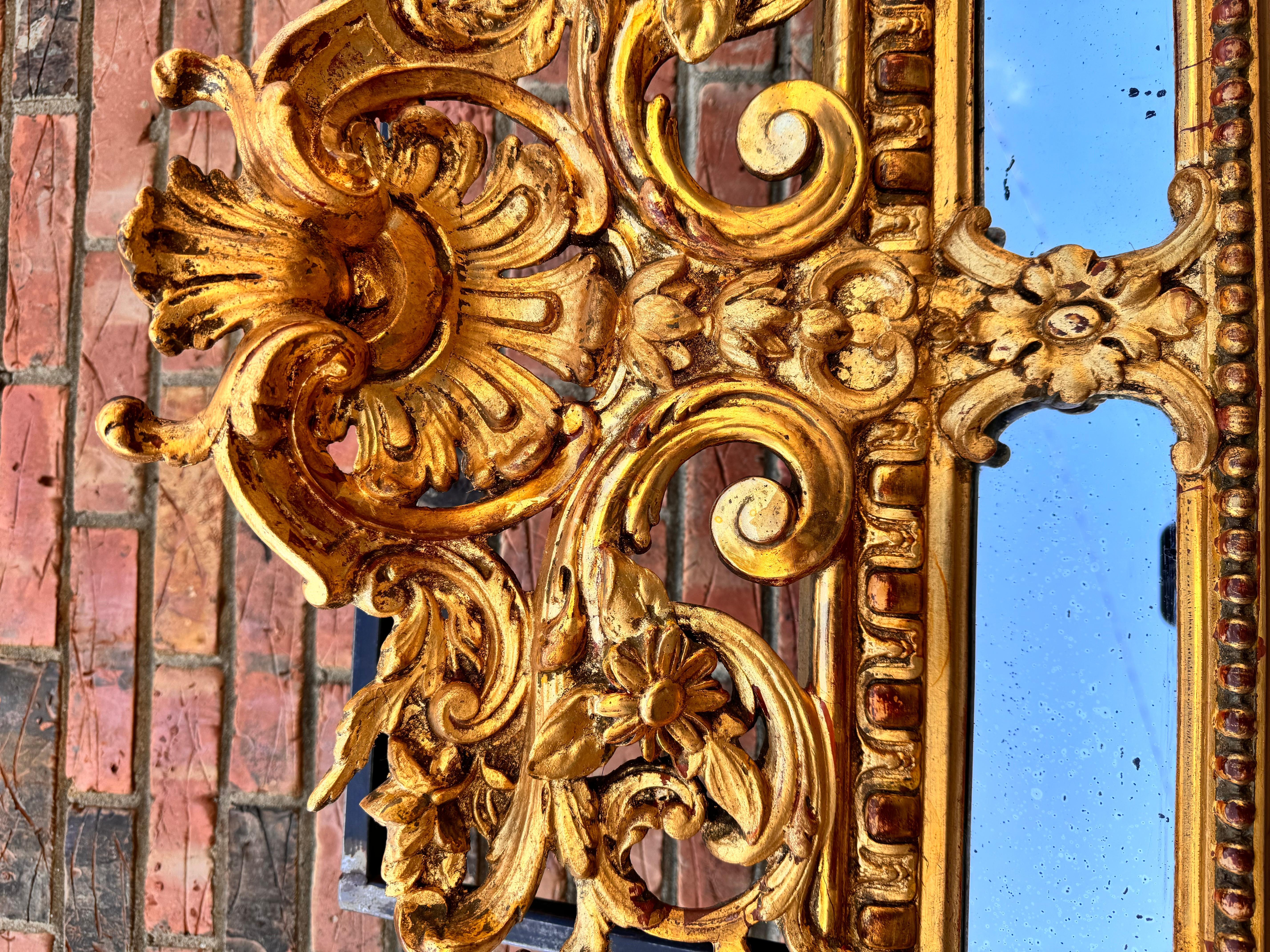 Espejo francés Gran Estilo Luis XVI del siglo XIX en venta 2