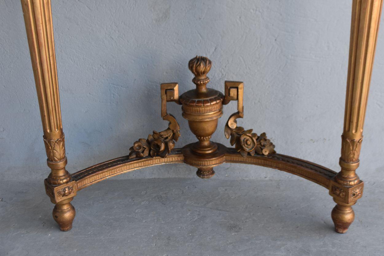 French 19th Louis XVI Style Gilt Wood Wall Console