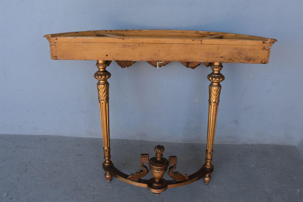 19th Louis XVI Style Gilt Wood Wall Console 2