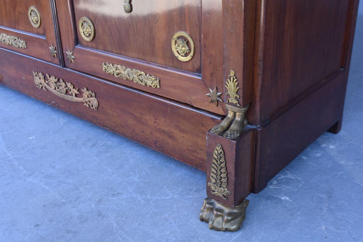 19th Century Mahogany Empire Style Cabinet 4