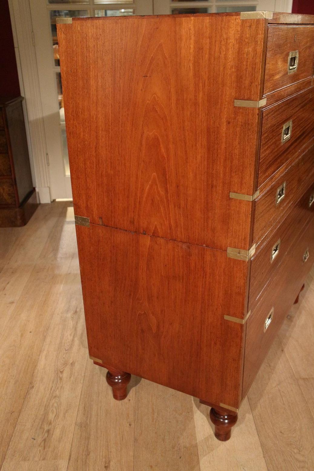 19th Military Chest with Secretaire Drawer 9
