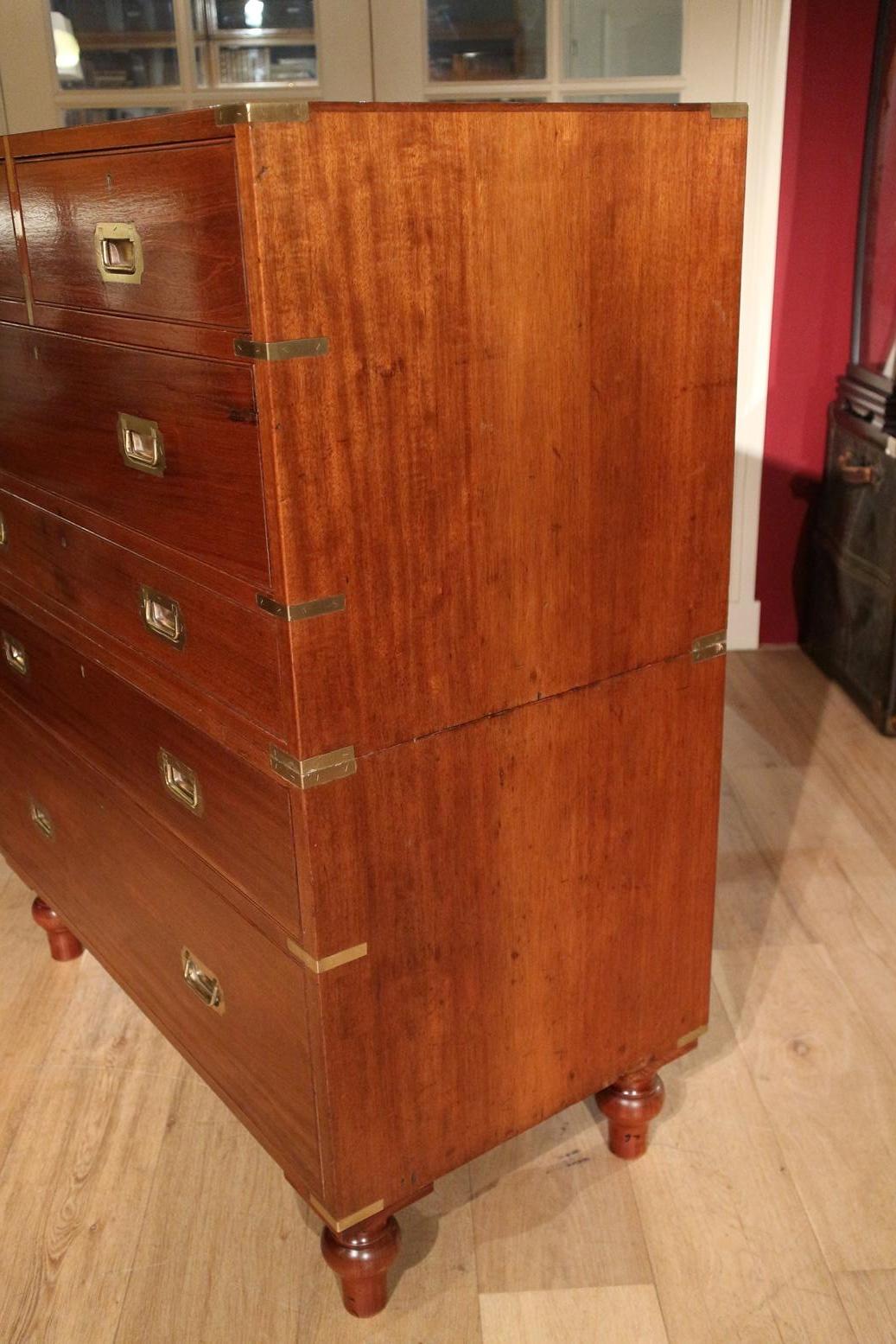19th Military Chest with Secretaire Drawer 10