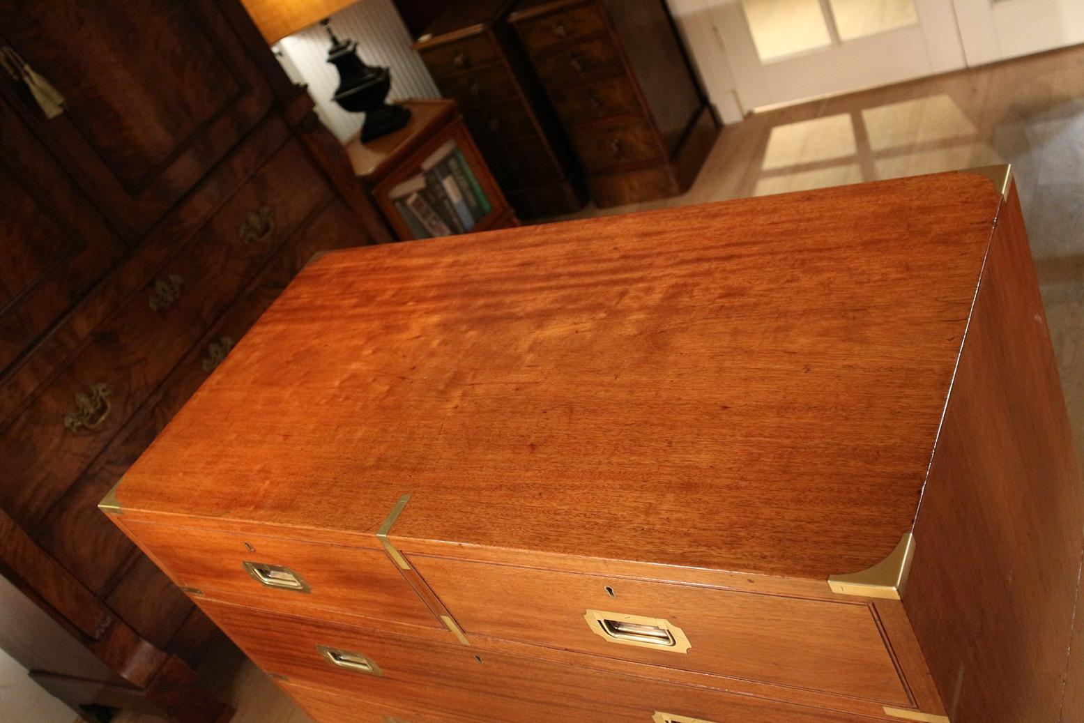 19th Military Chest with Secretaire Drawer 11