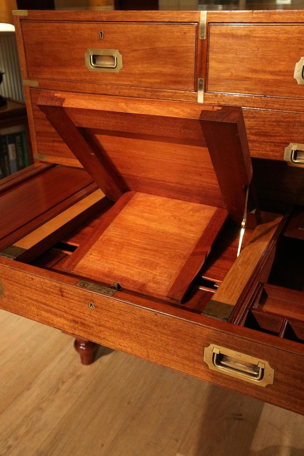 19th Military Chest with Secretaire Drawer 3