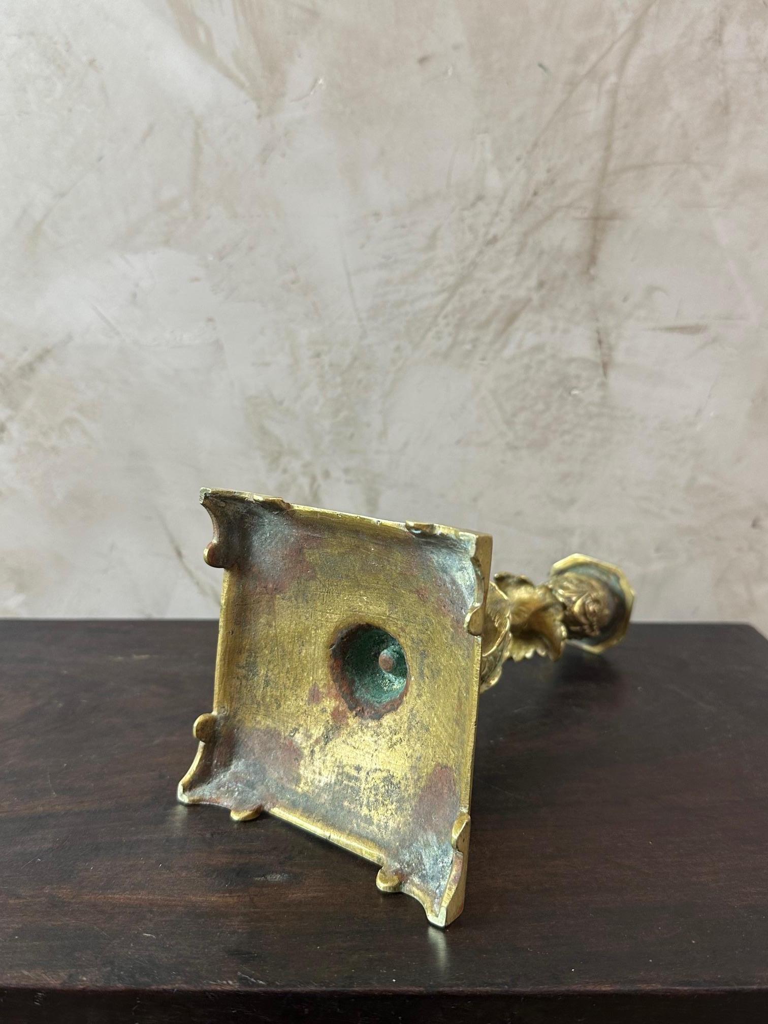 Candeliere in bronzo Napoleone III del XIX secolo con delfino in vendita 4