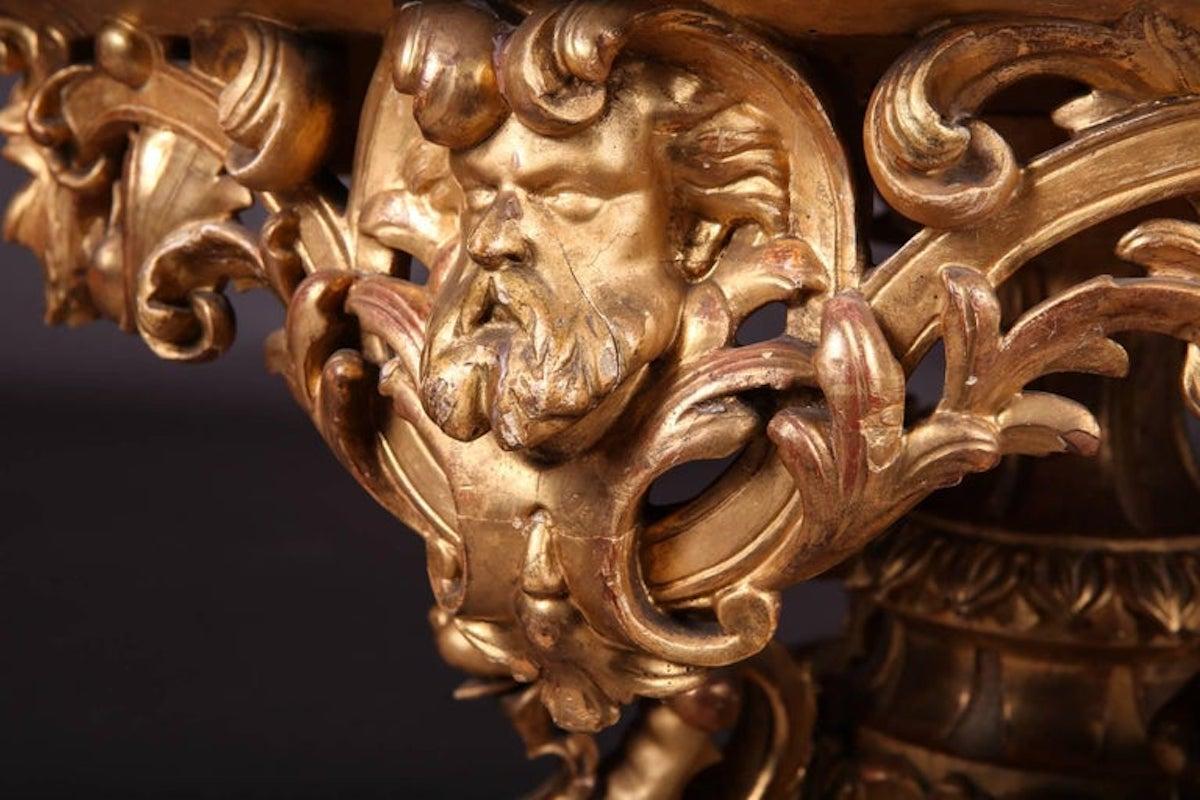 19th Napoleon III Salon Table Giltwood For Sale 4
