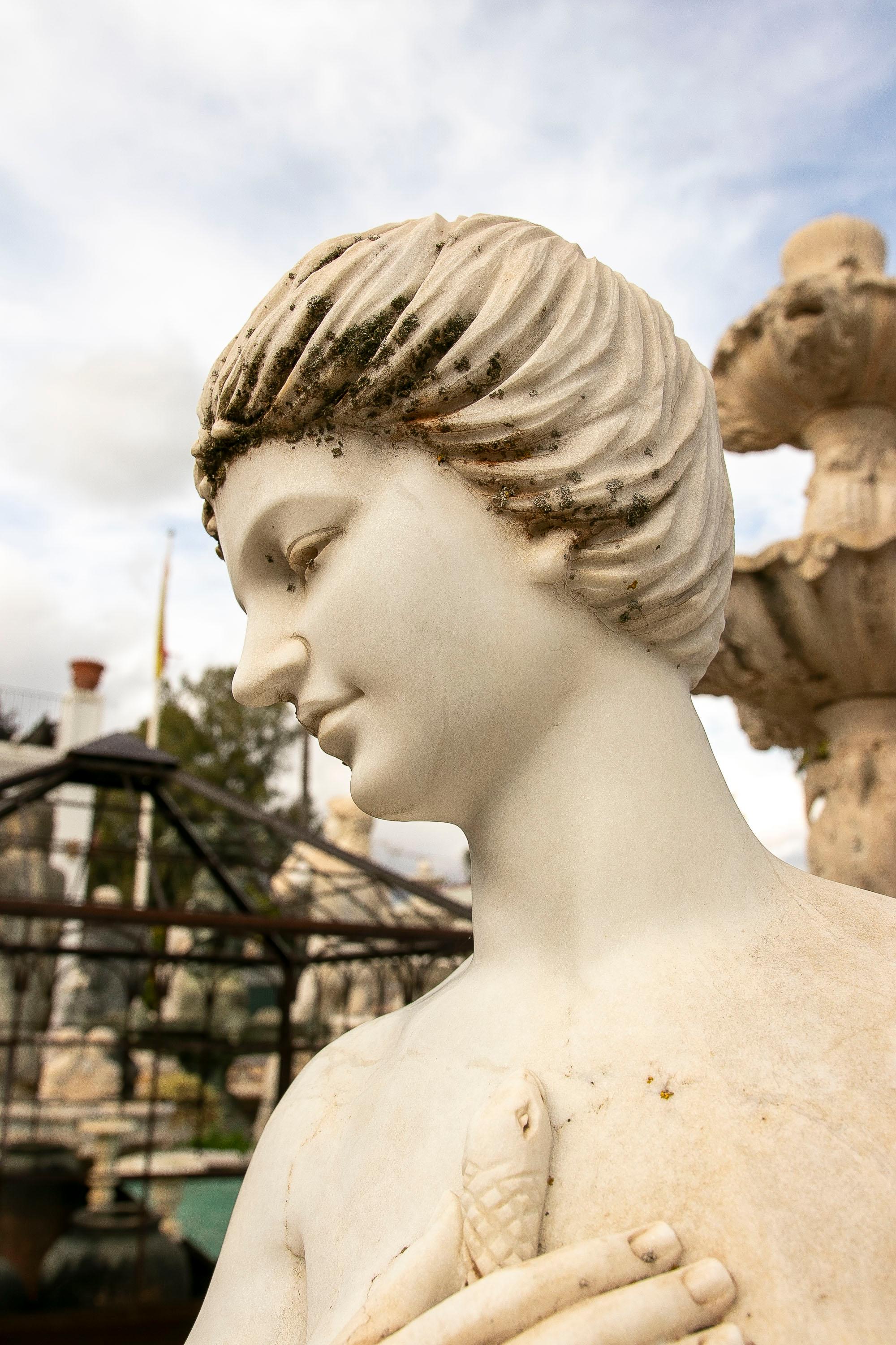 19th Neoclassical Style Marble Sculpture of a Female Figure For Sale at ...