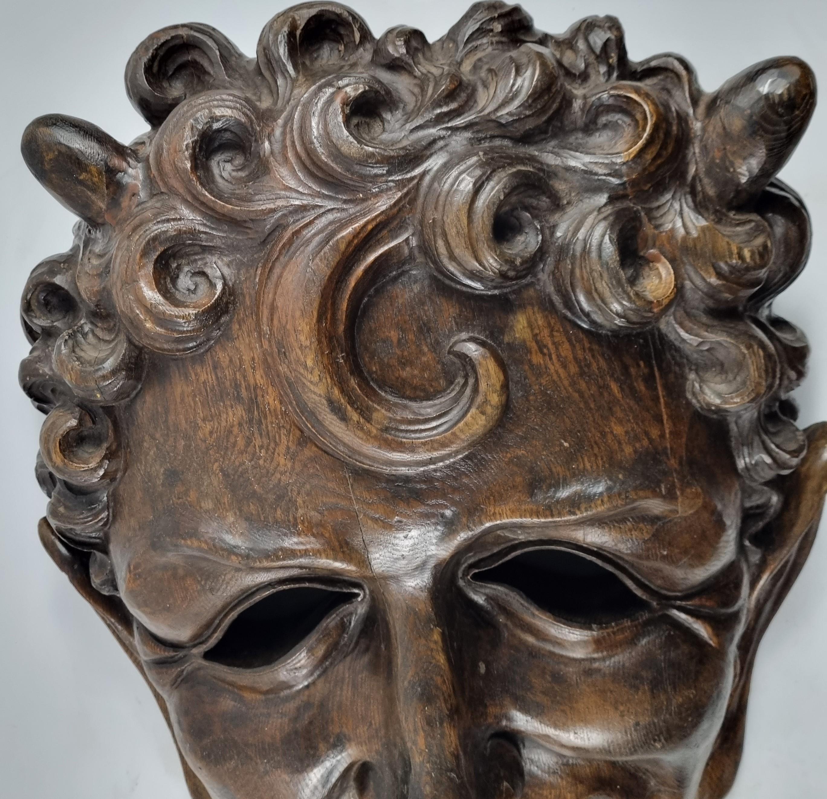 French 19th Oak Satyr For Sale