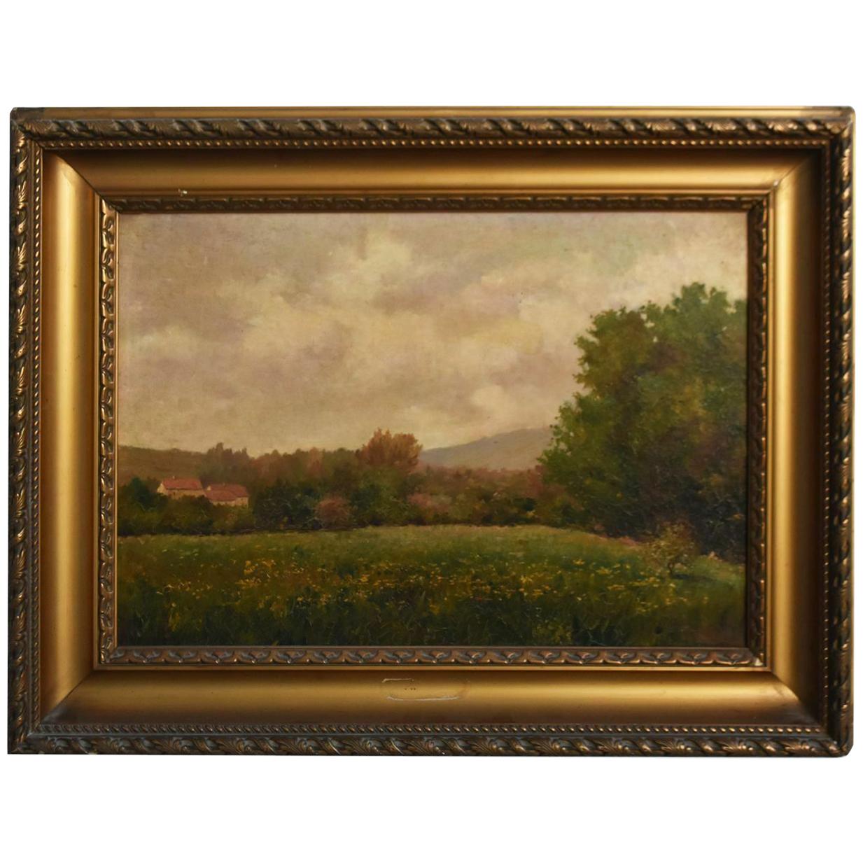 19th Oil On Canvas Landscape By Paul Huet