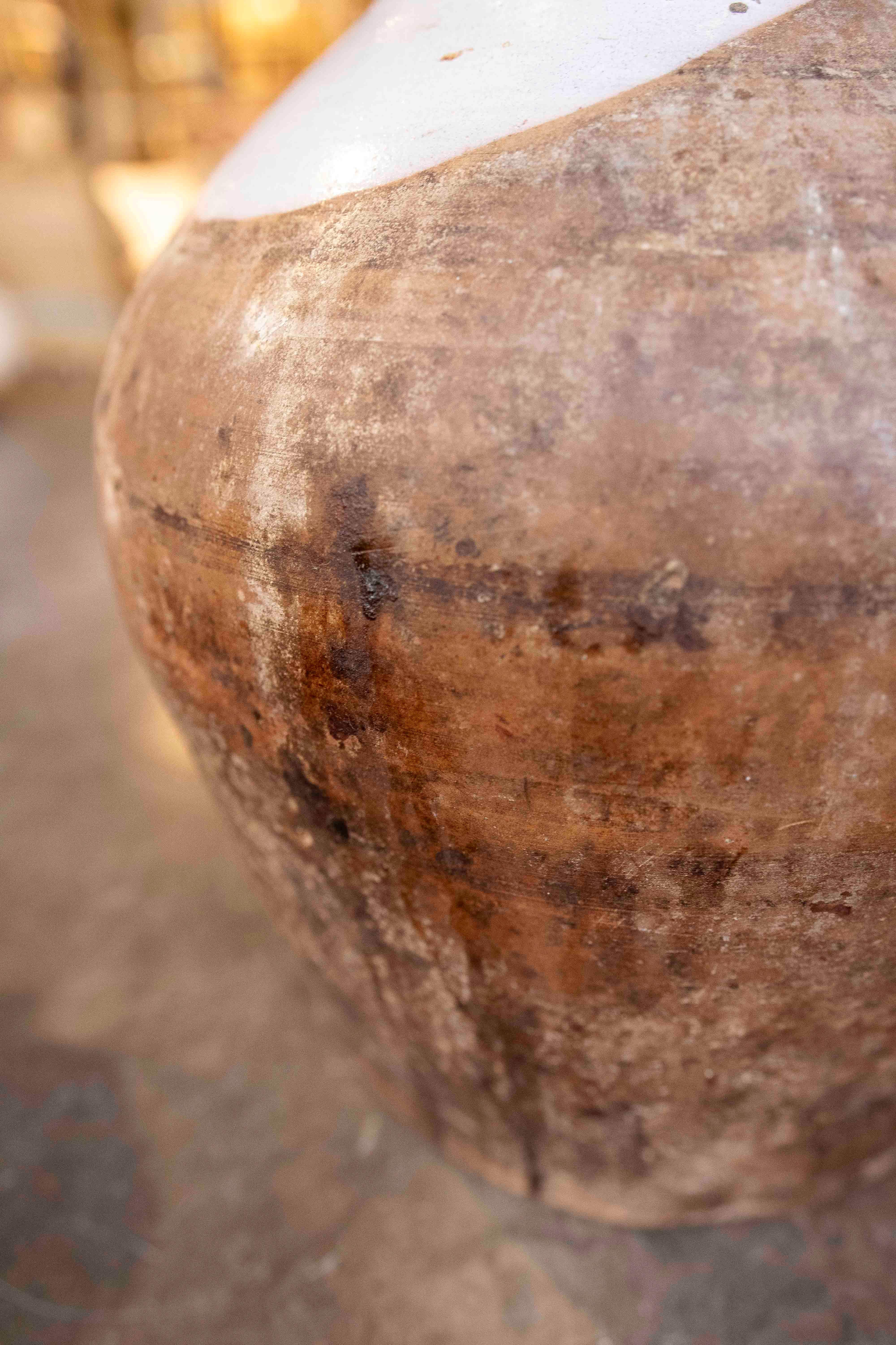 19. altes spanisches JAR aus Ton, oben glasiert im Angebot 6