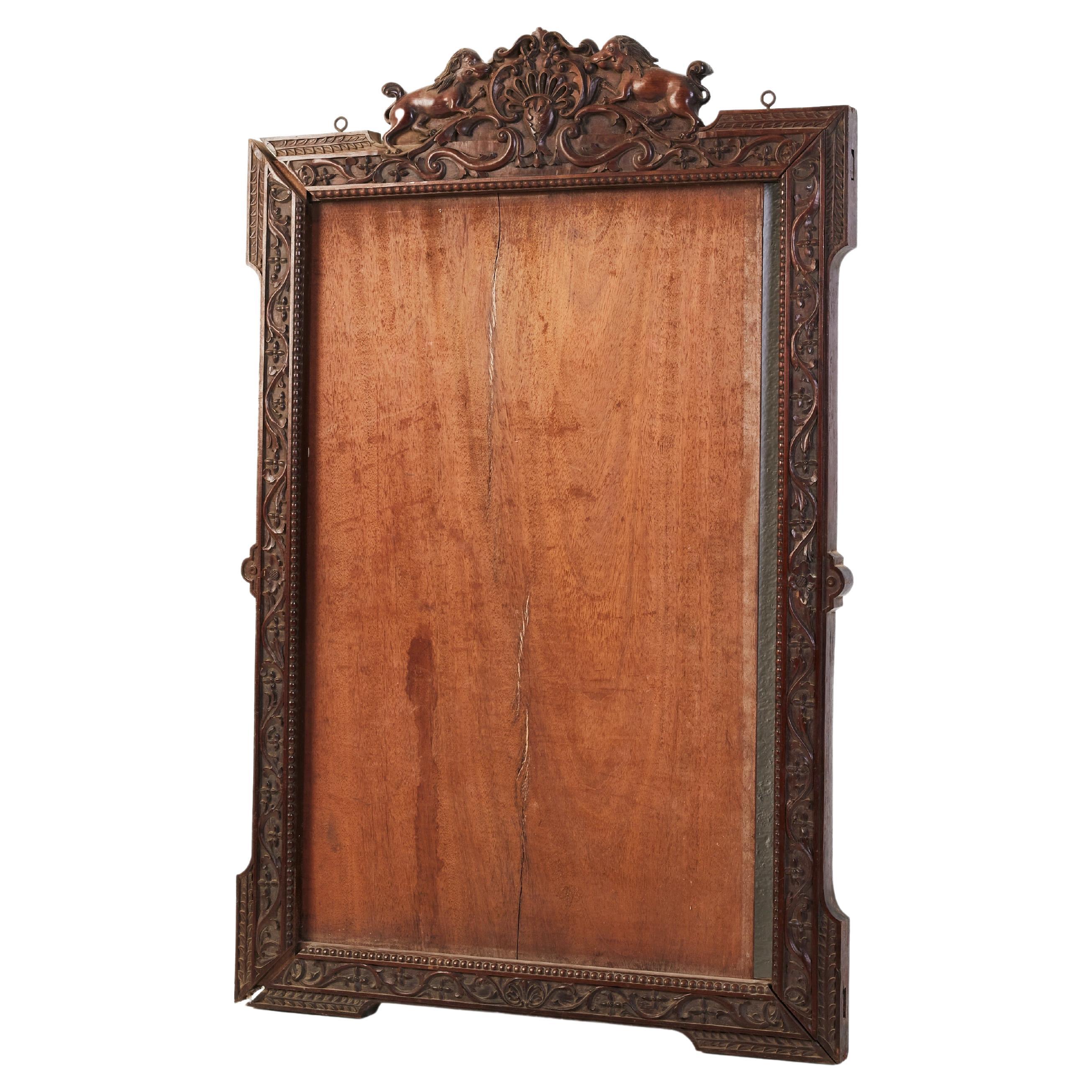 19th or 20th Century Antique Asian Mirror Frame