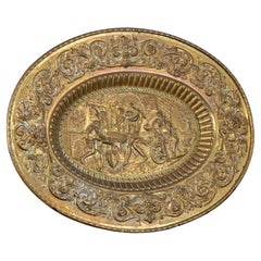 19th Oval Apparatus Salver in Yellow Metal