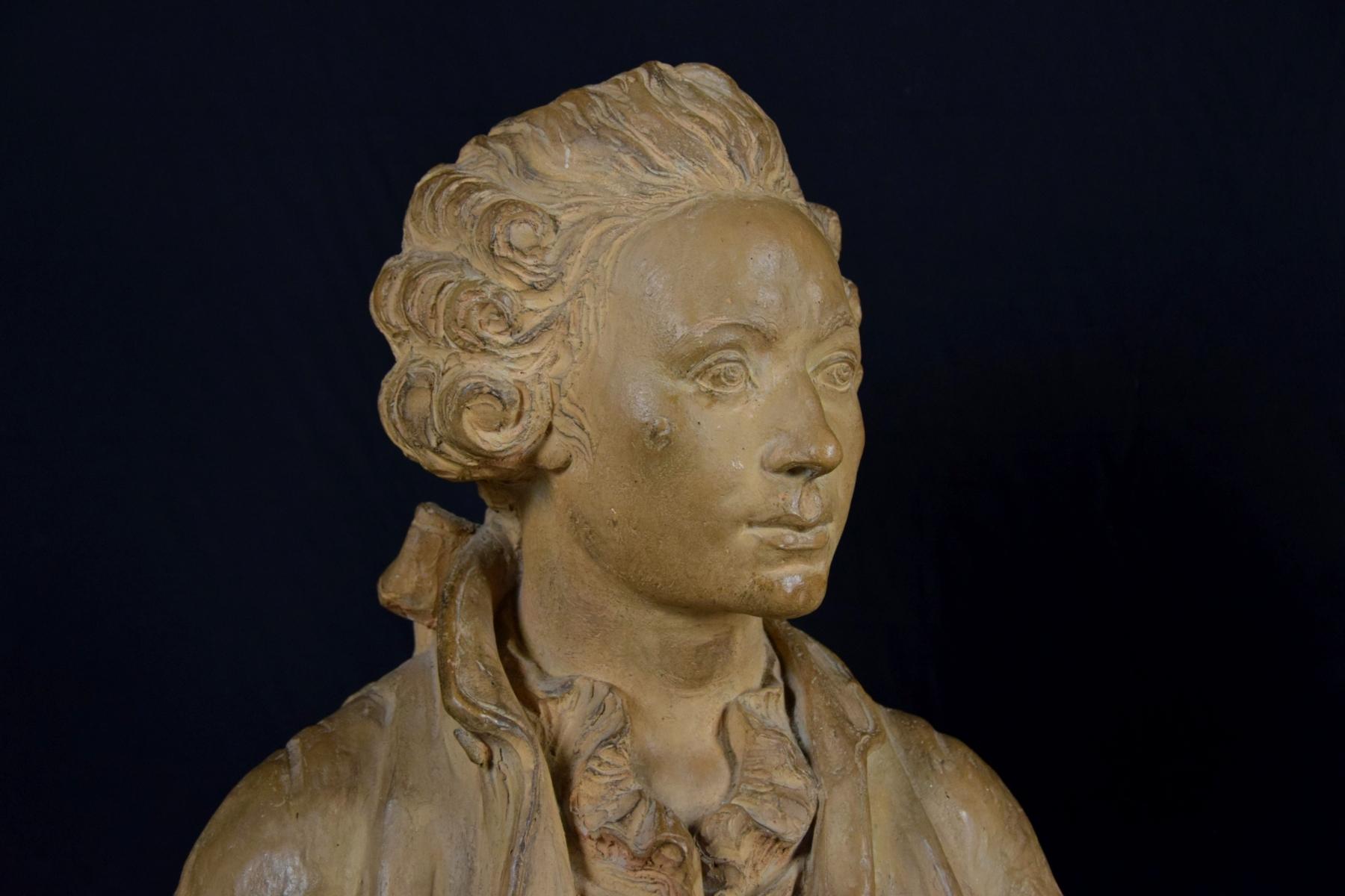 XIX secolo, Coppia di busti francesi in terracotta in vendita 2