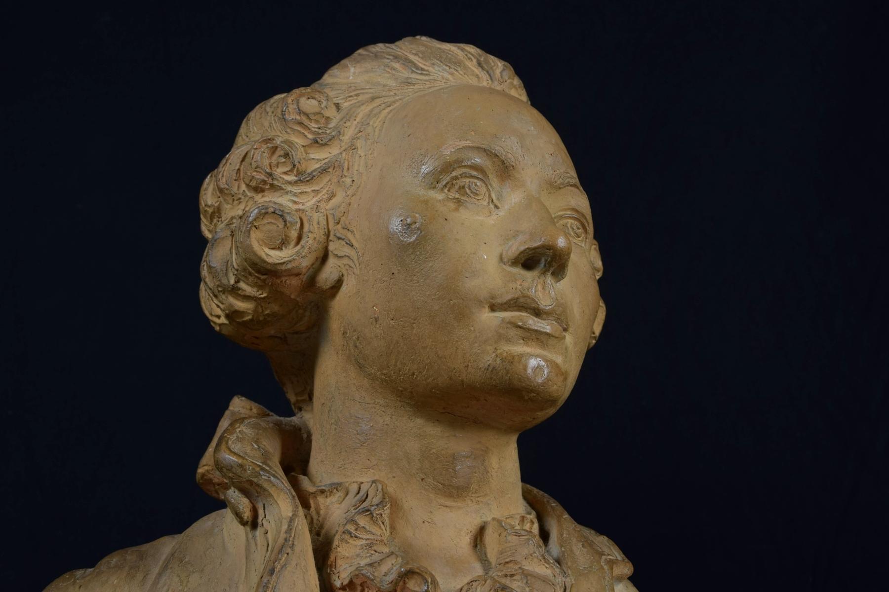 XIX secolo, Coppia di busti francesi in terracotta in vendita 3