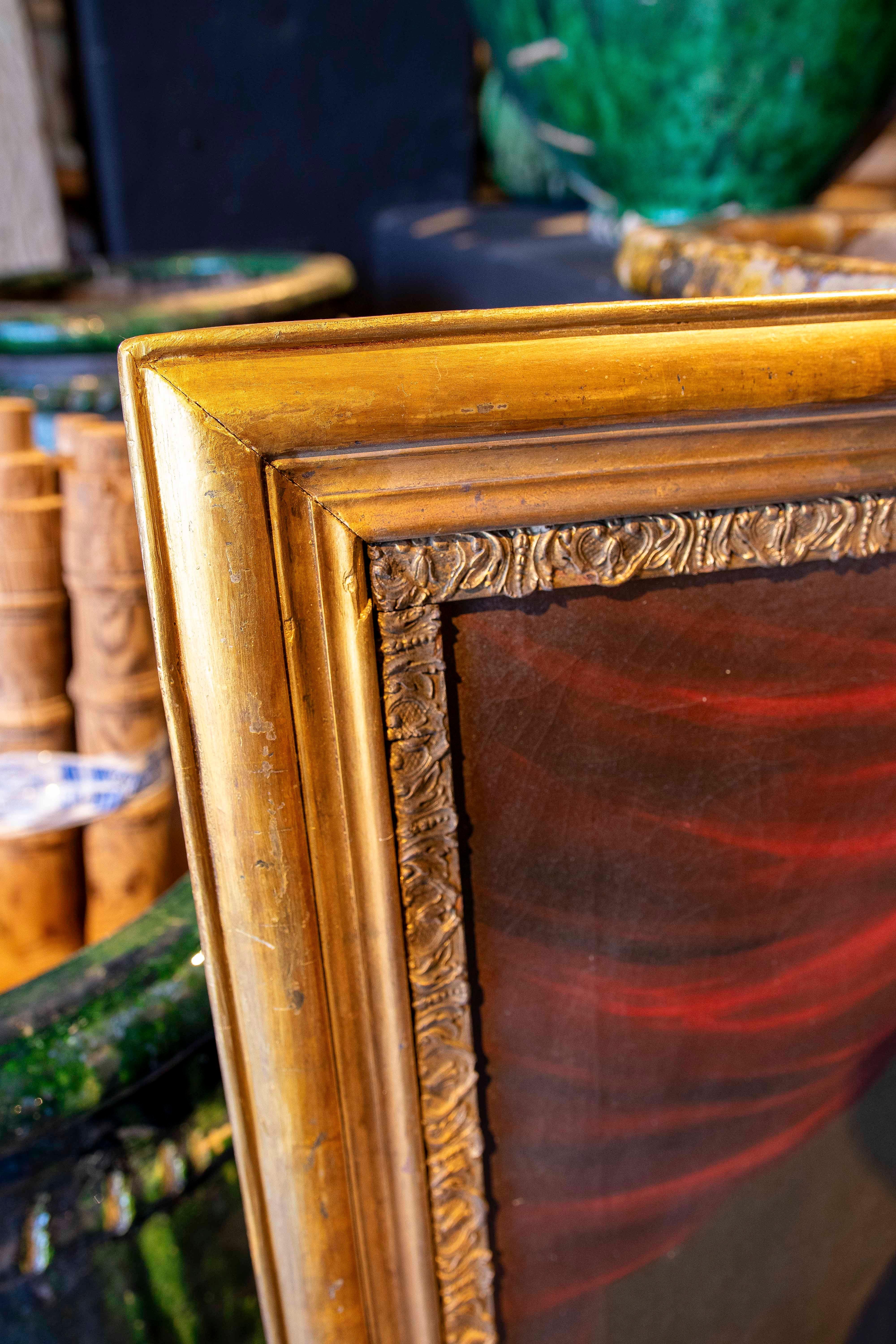 19th Portrait of a Girl Painted in oil on Canvas, Framed For Sale 2
