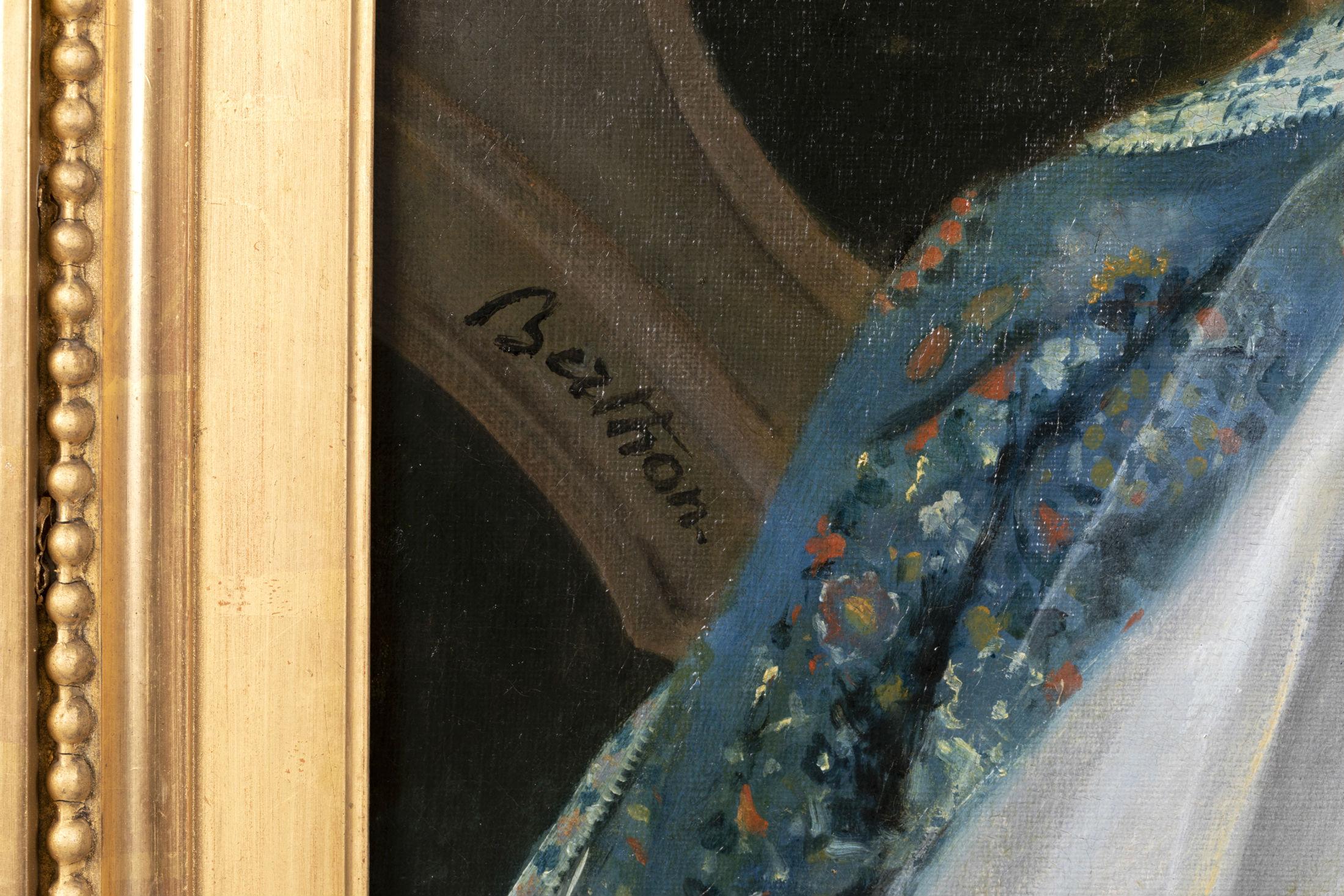 19th Century Portrait of Valentine Julie de Contades, R-T Berthon '1776-1849' In Good Condition For Sale In Saint Ouen, FR