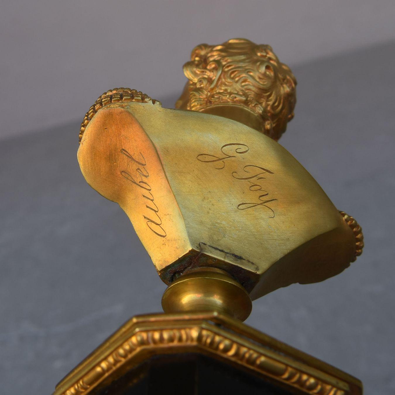 19th Rare Bust in Gilded Bronze The General M. Sébastien Foy Empire Period 3