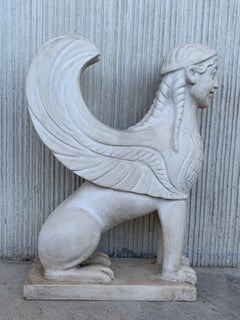 19th Century Rare Greco Roman Sphinx in Terracotta