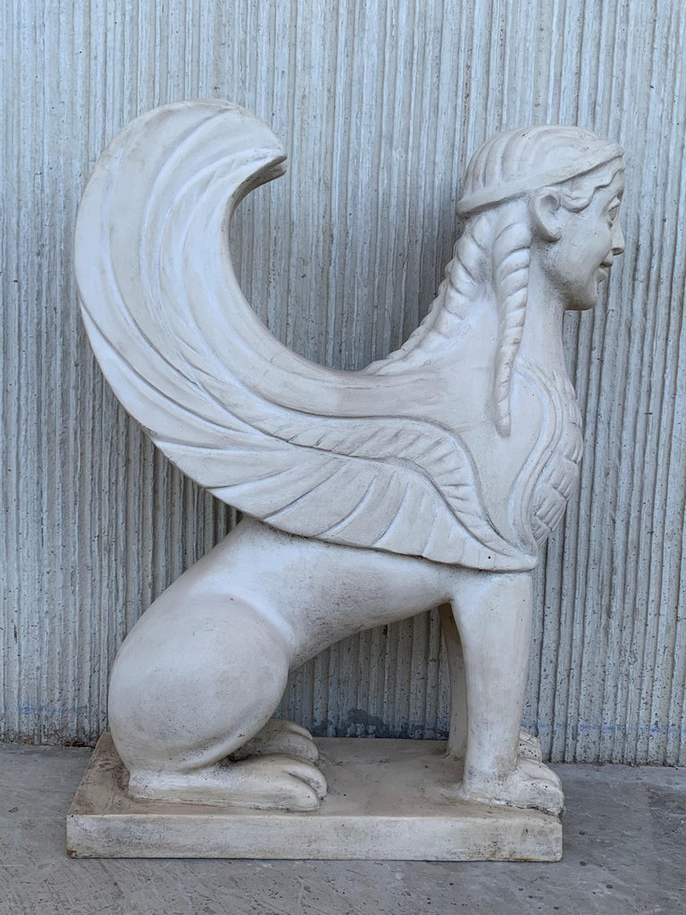 19th Century Rare Greco Roman Sphinx in Terracotta For Sale at 1stDibs