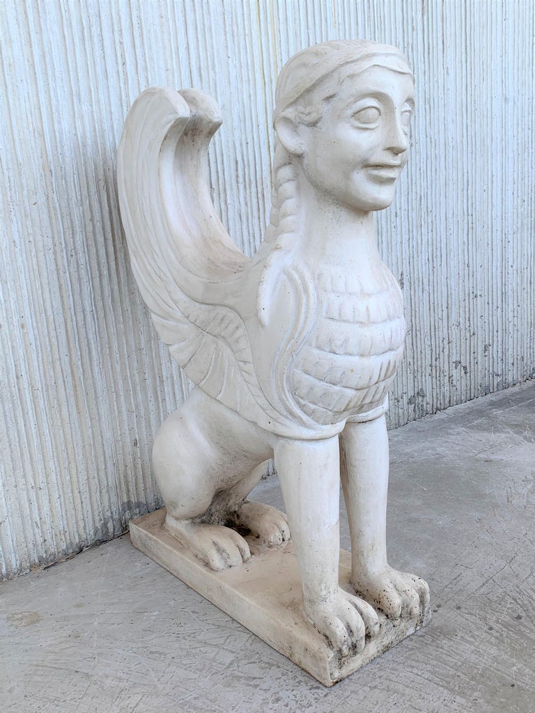 19th Century Rare Greco Roman Sphinx in Terracotta For Sale at 1stDibs