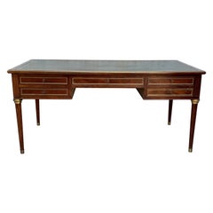 19th Rectangular Bouillotte Louis XVI Desk Table with Bronze Mounts 19th Rectangular Bouillotte Louis XVI Desk Table with Bronze Mounts