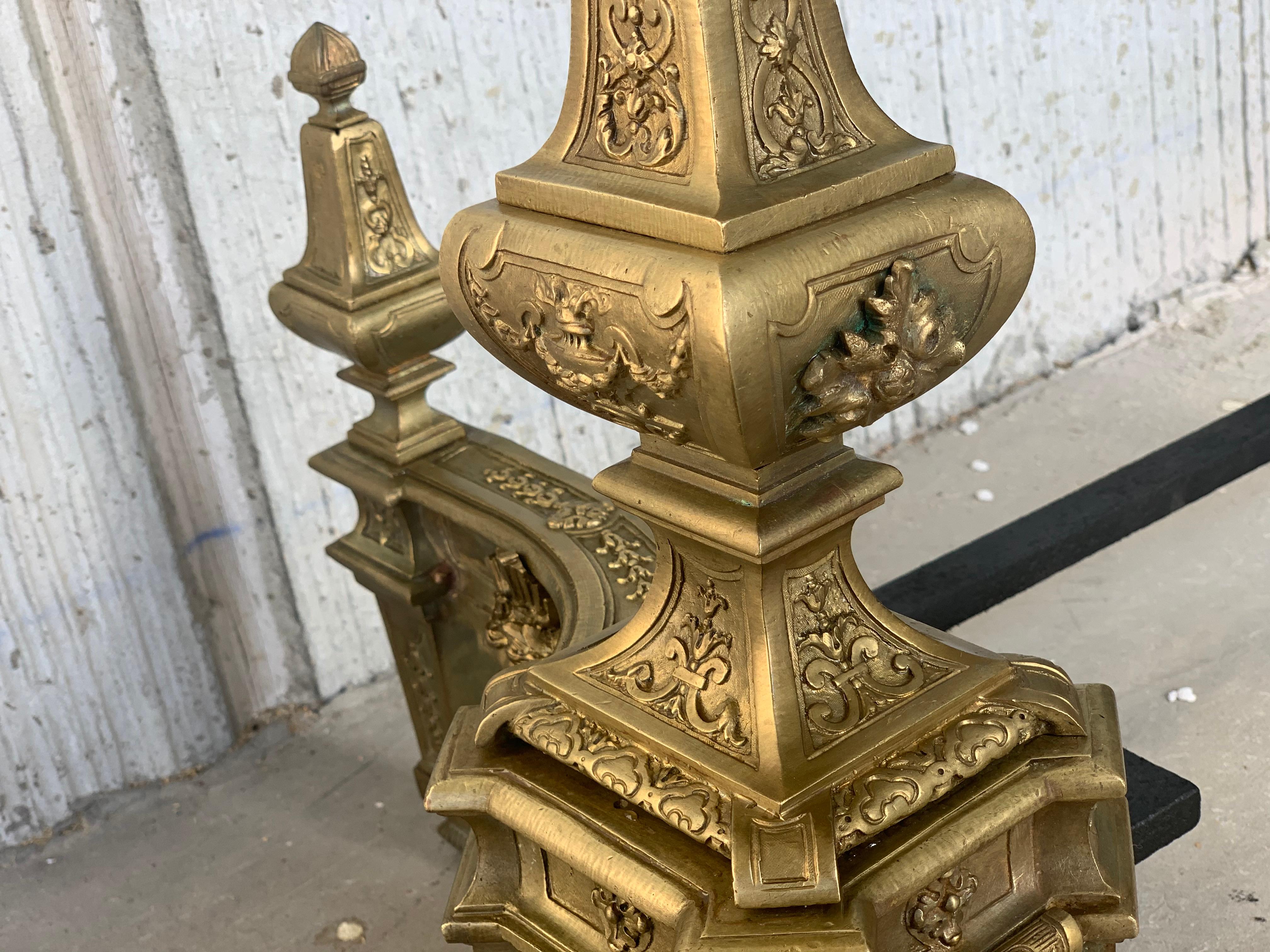 Set di antichi androni in bronzo e ferro del XIX secolo In condizioni buone in vendita a Miami, FL