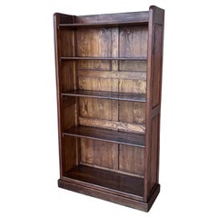 19th Solid Oak Bookcase or Etagere with Five Shelves