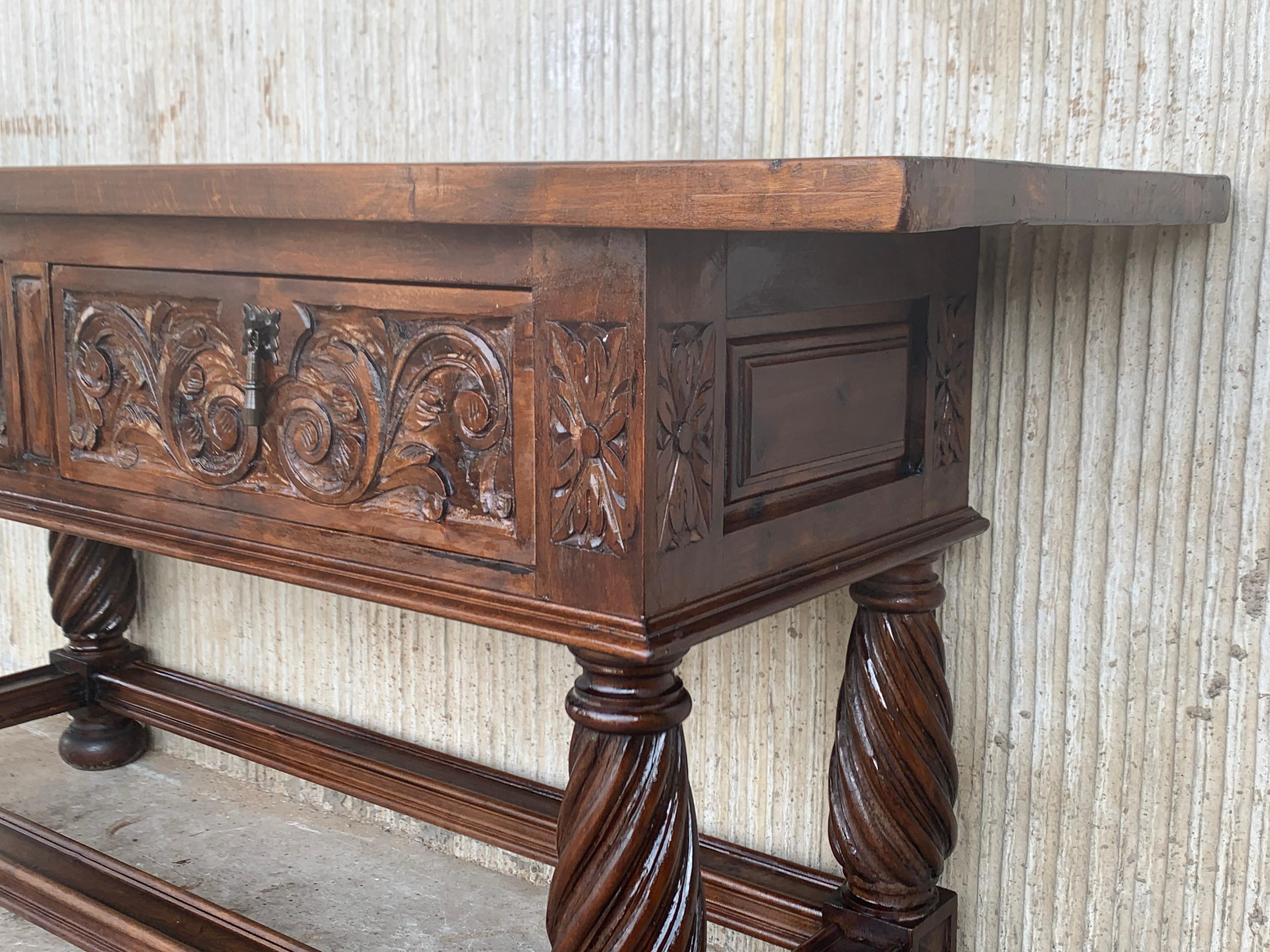 low console table with drawers