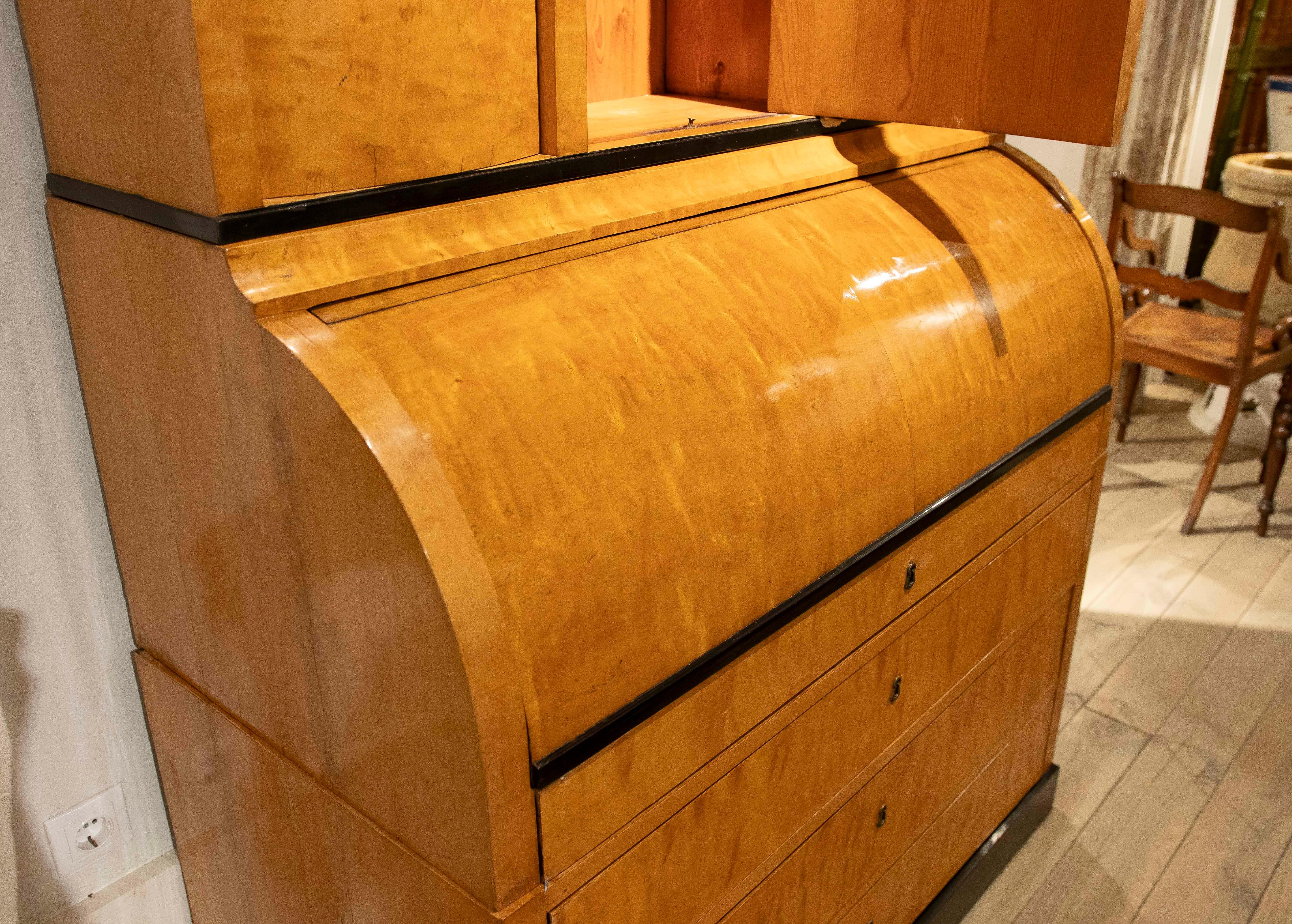 19th Swedish Biedermeier Desk Made of Birch Wood and Rosewood For Sale 13