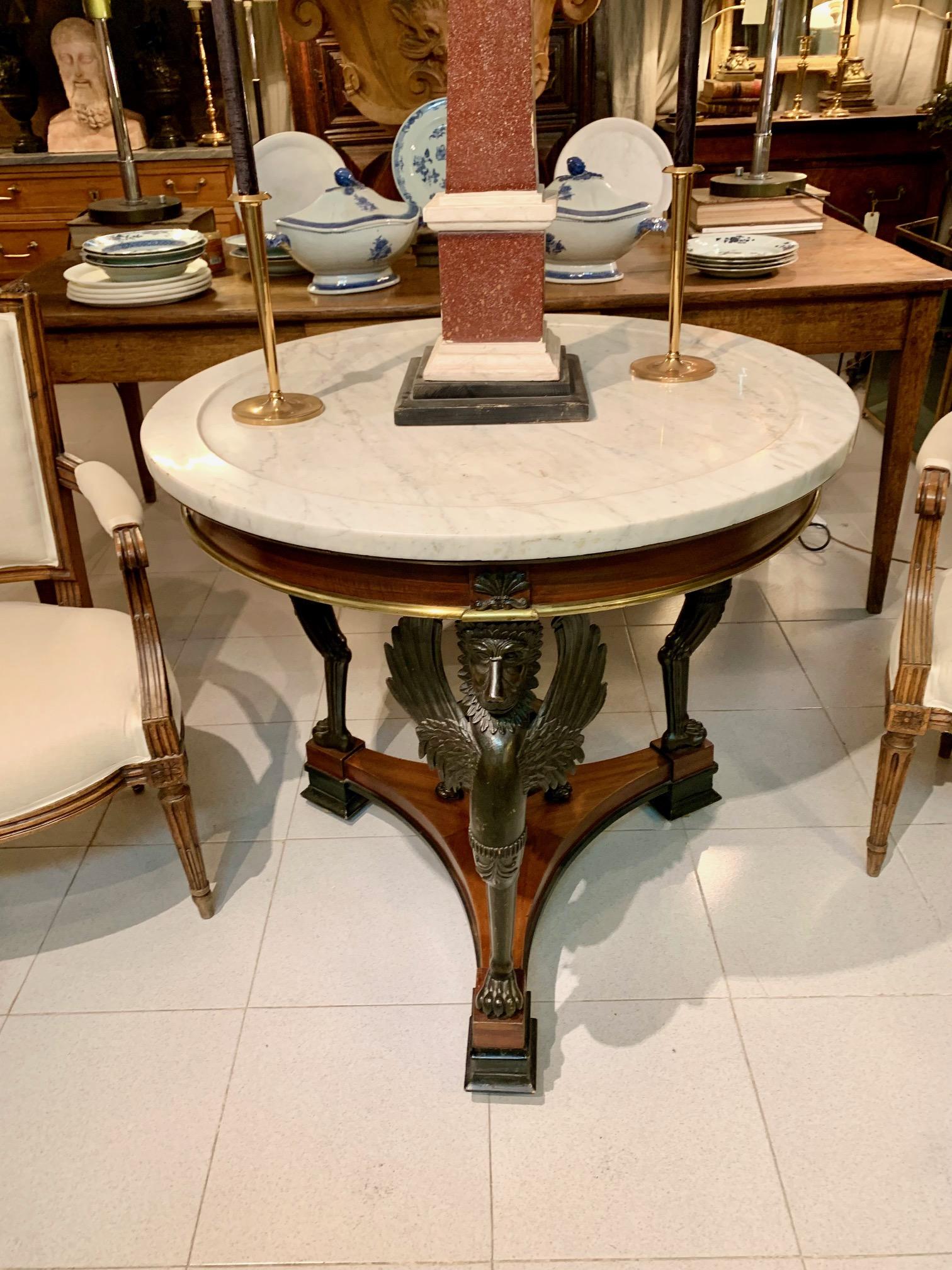 19th Swedish Empire Marble Top Gueridon Table For Sale 13