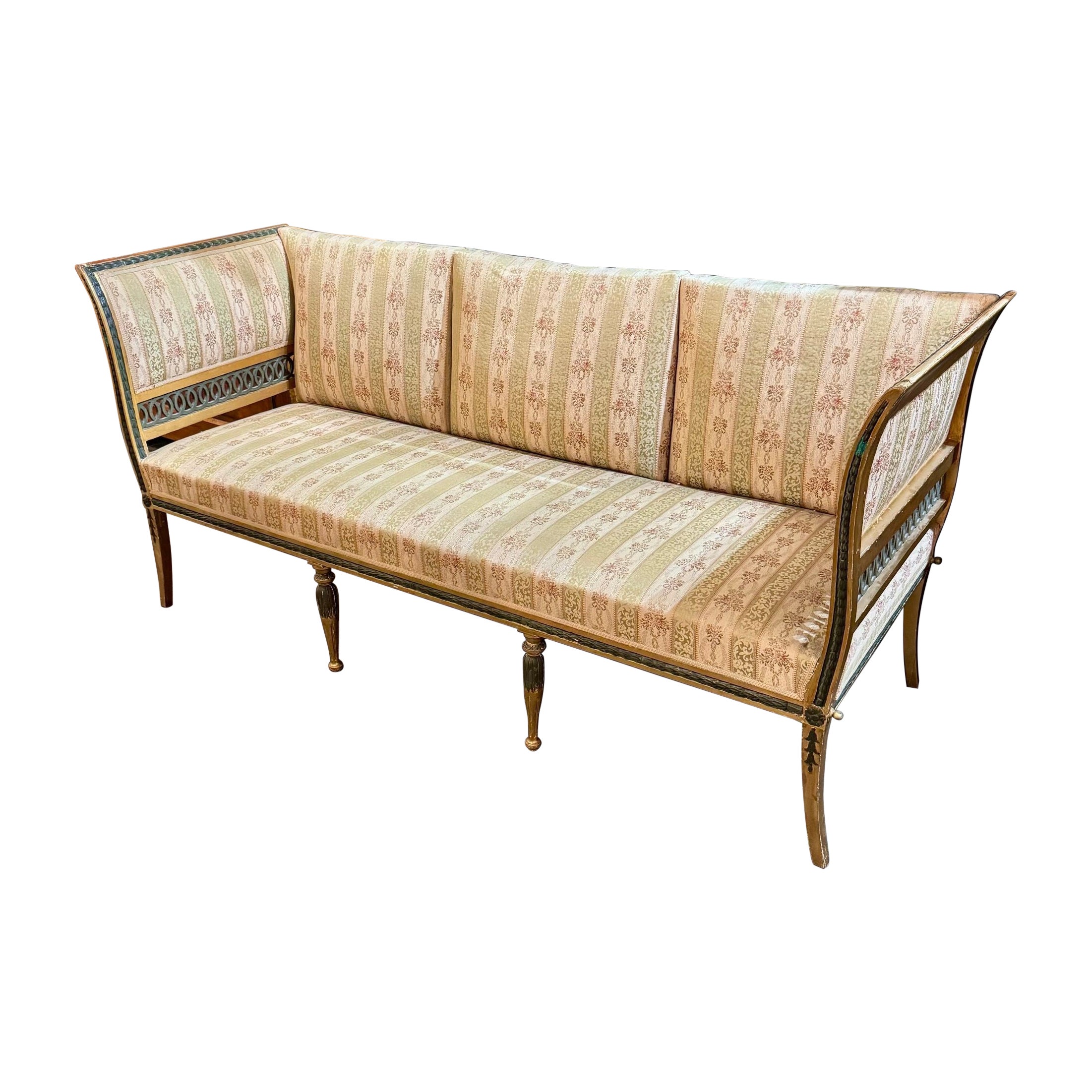19th Swedish Gustavian Settee For Sale
