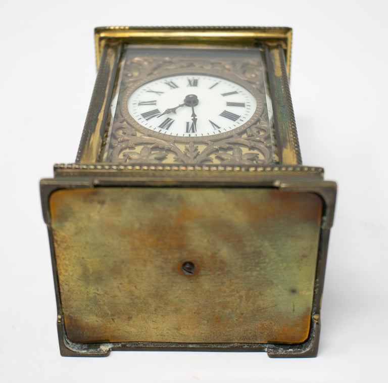 19th Swiss Made French Bronze Horse Carriage Clock For Sale at 1stDibs