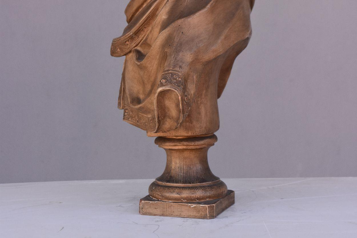 19th Century Terracota Bust by Augustin Pajou For Sale 8