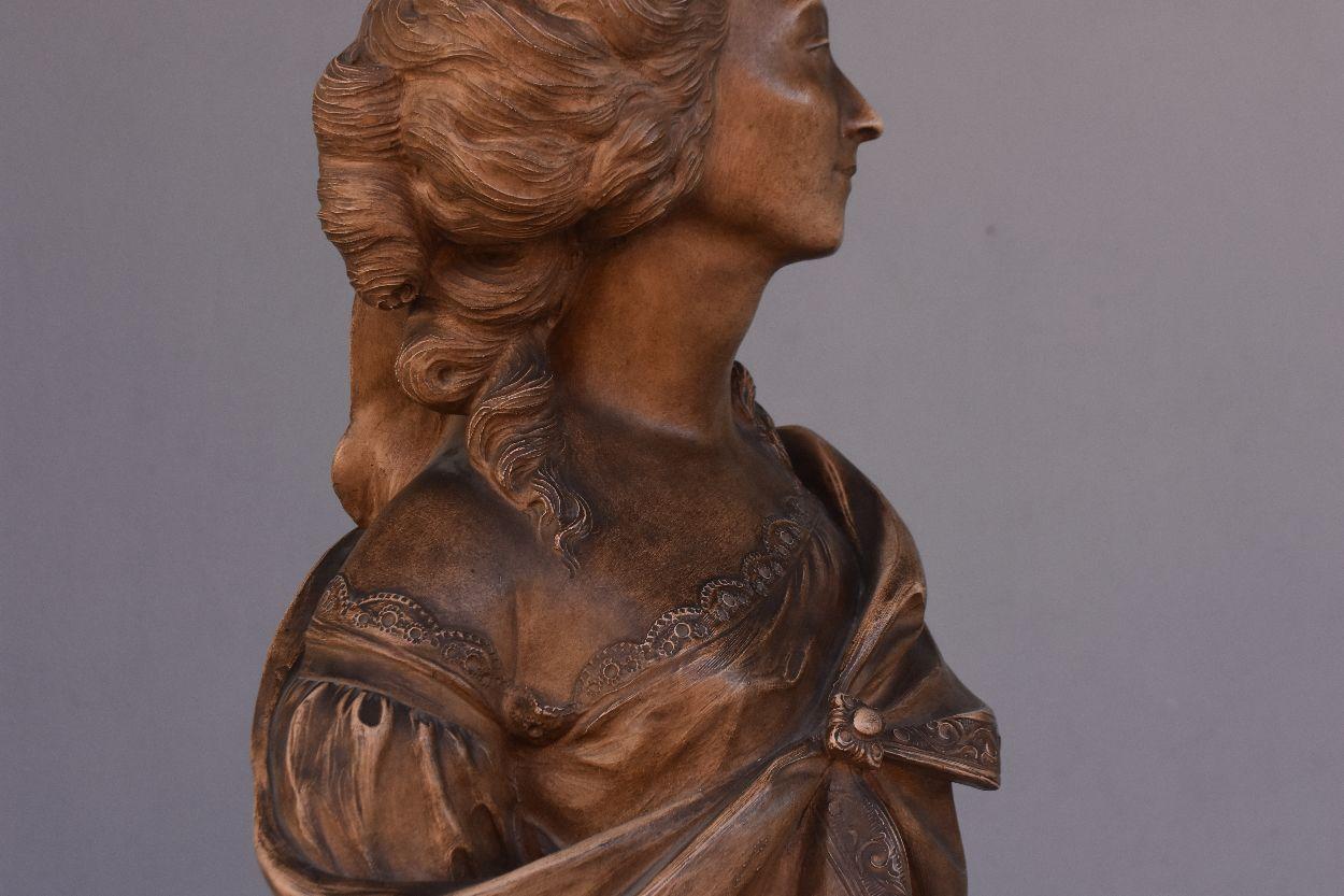 Buste en terre cuite du 19ème siècle par Augustin Pajou en vente 14