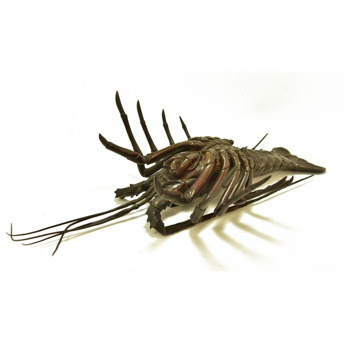 Japonais Le homard en bronze japonais de la période Meiji du 19ème siècle en vente