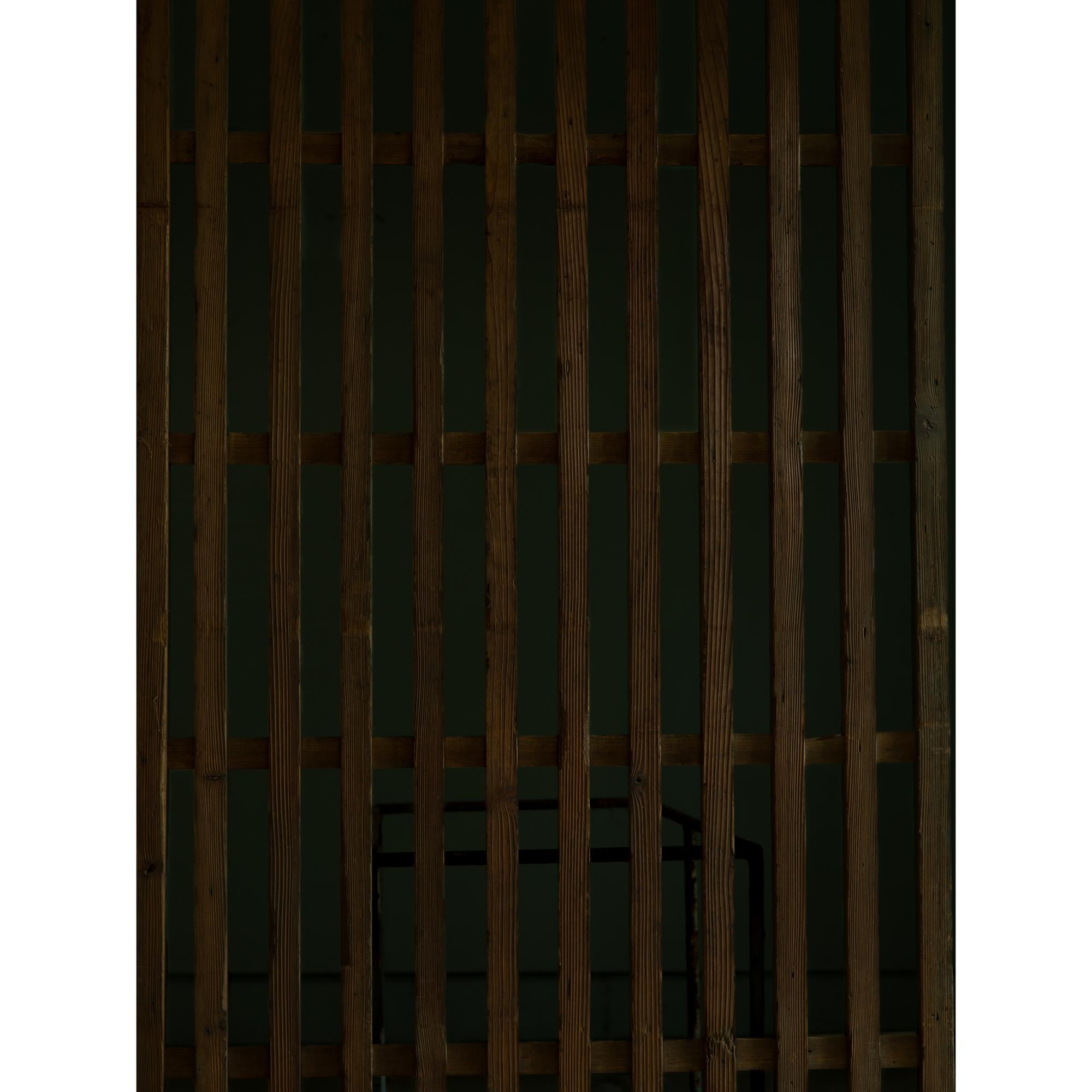 19th thick black lattice door. antique sliding door. wabi sabi Japanese shoji Madera en venta