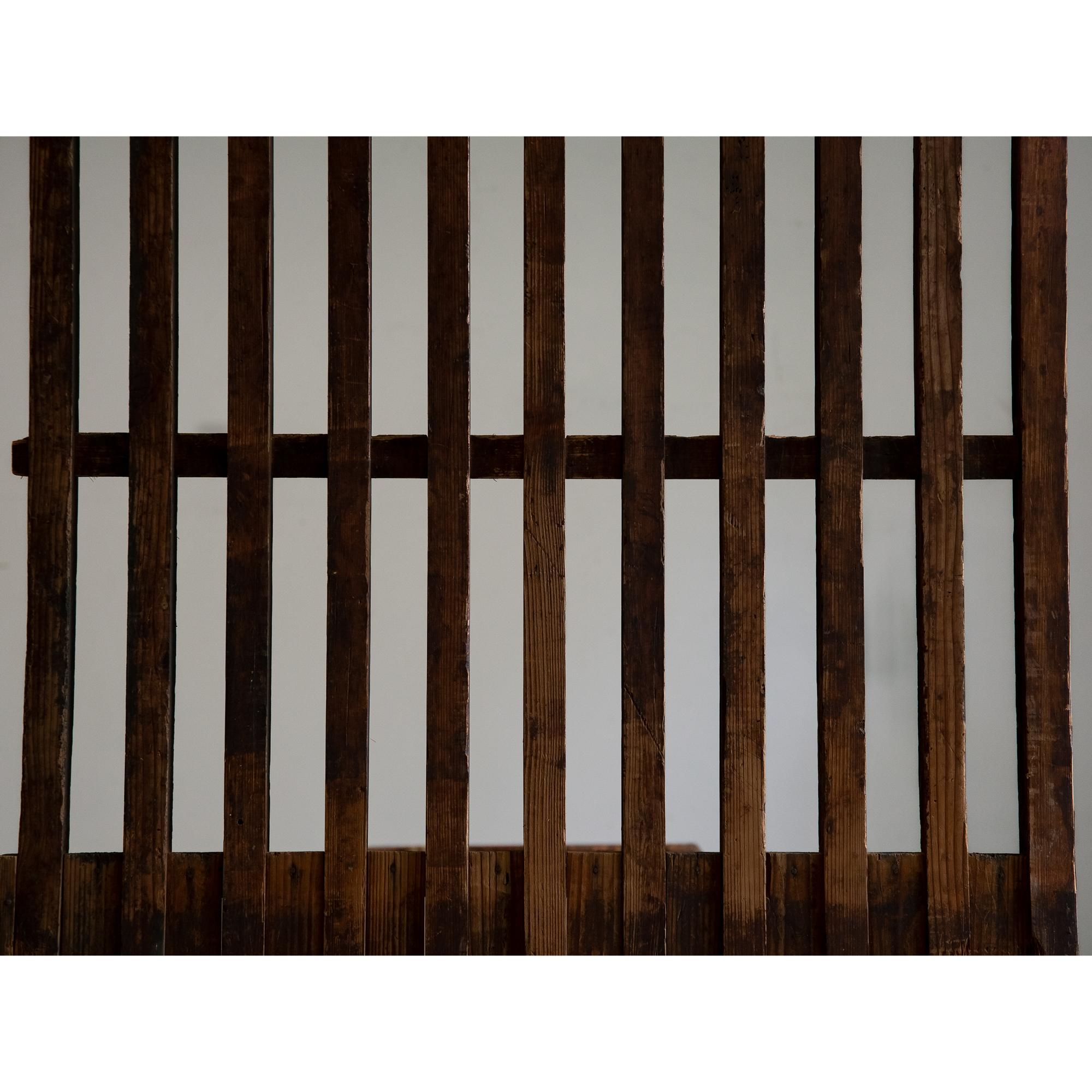 Porte en treillis 19ème, porte coulissante antique avec panneau. wabi sabi shoji japonais en vente 1