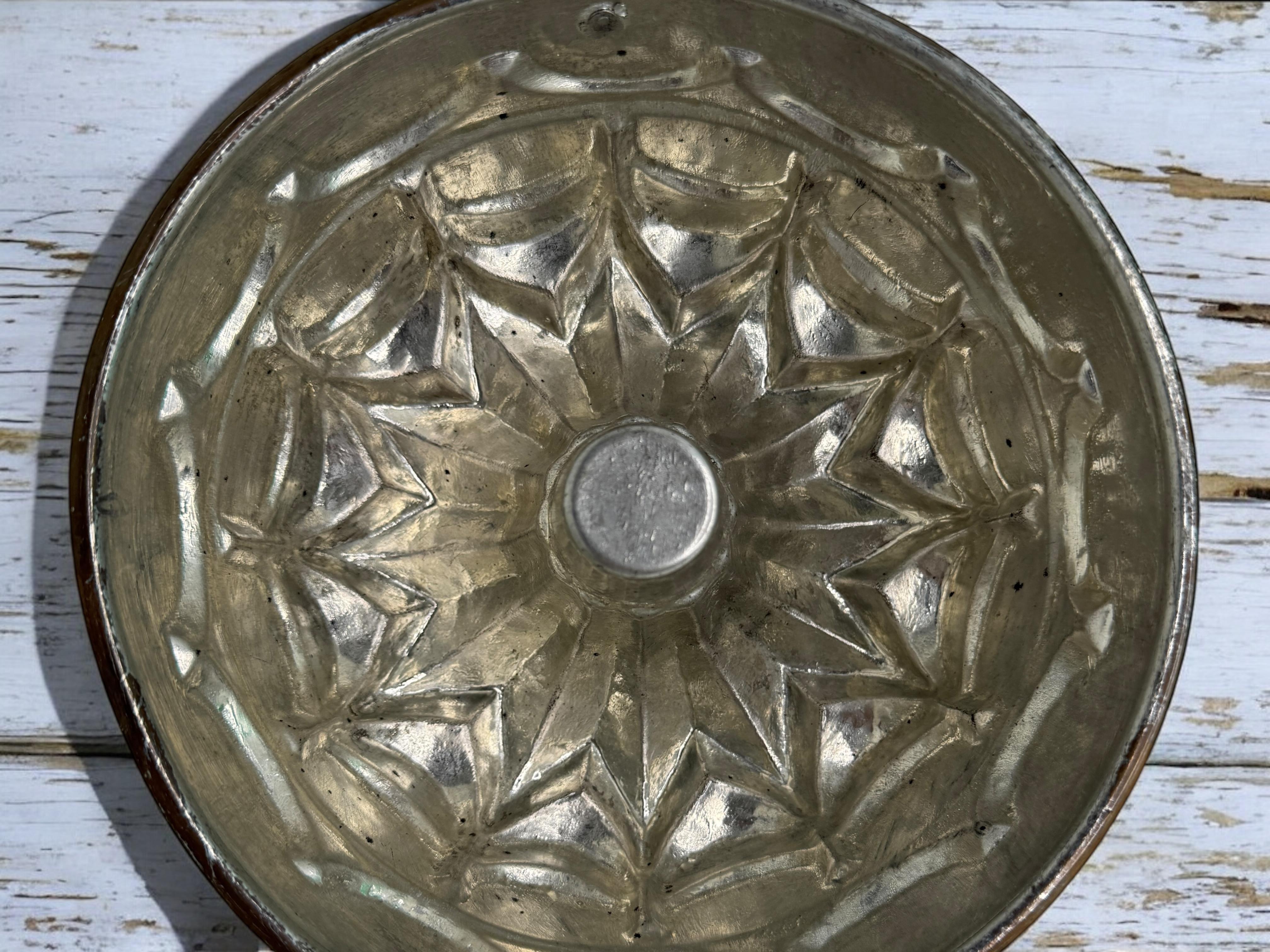 19th to 20th Century Copper Backing Cake Mold, German Antique 1900s For Sale 9